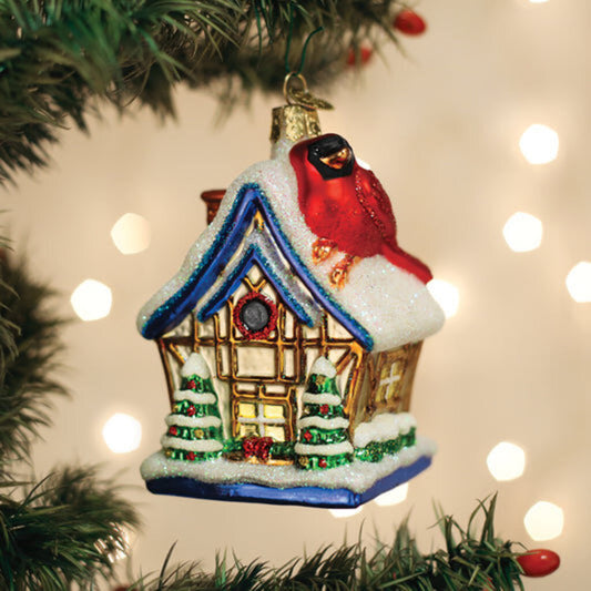 Cardinal Birdhouse Ornament