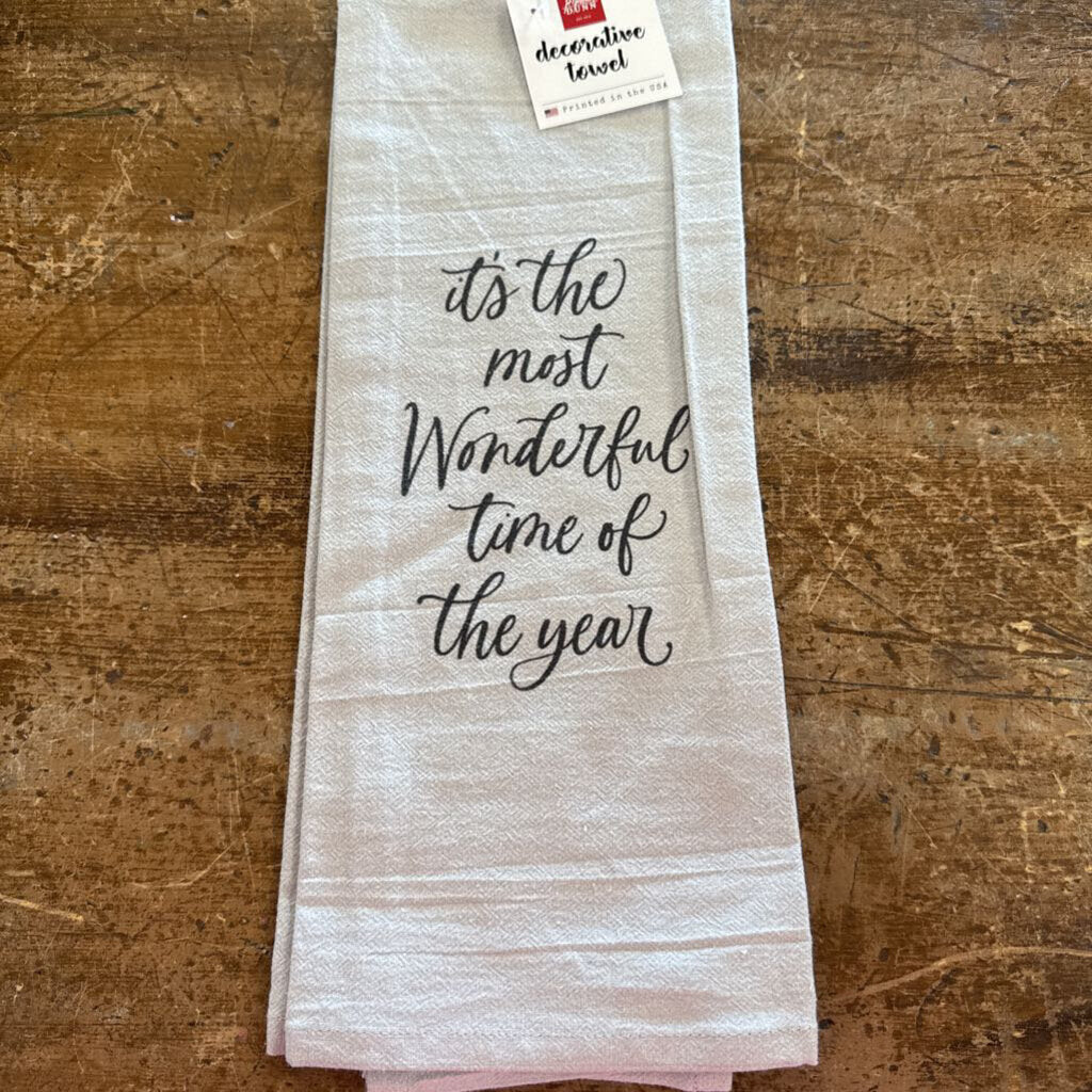 Most Wonderful Time of the Year Tea Towel