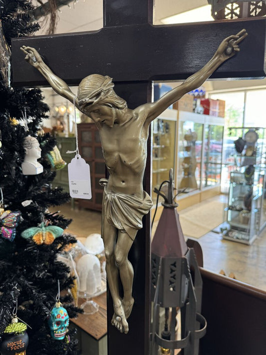 Antique Crucifix on Stand