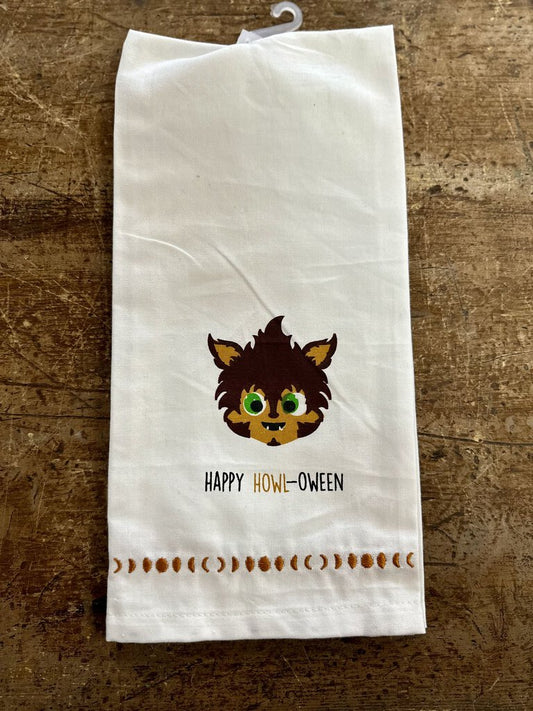 Happy Howl-oween Dishtowel