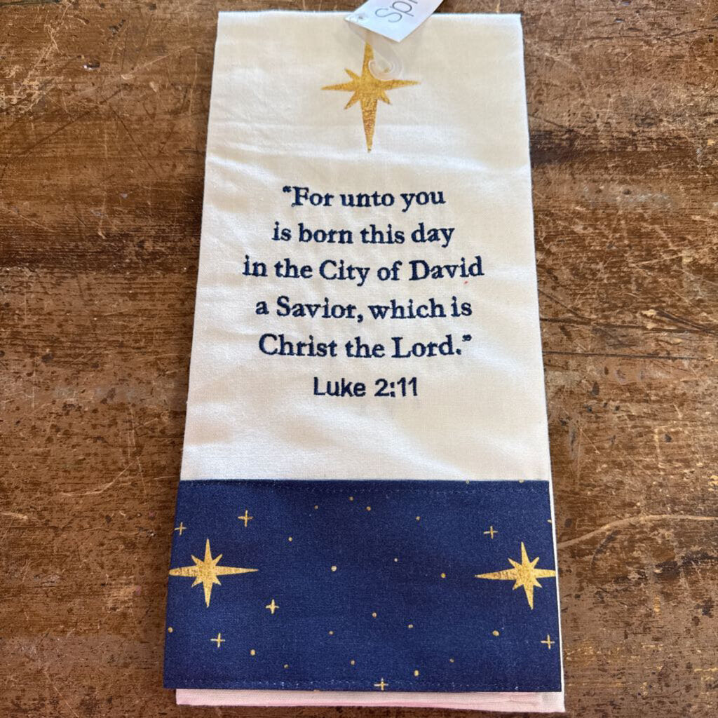 Away in a Manger Dishtowel