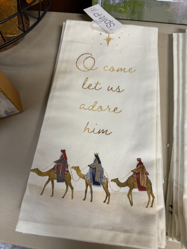 Let Us Adore Him Dishtowel