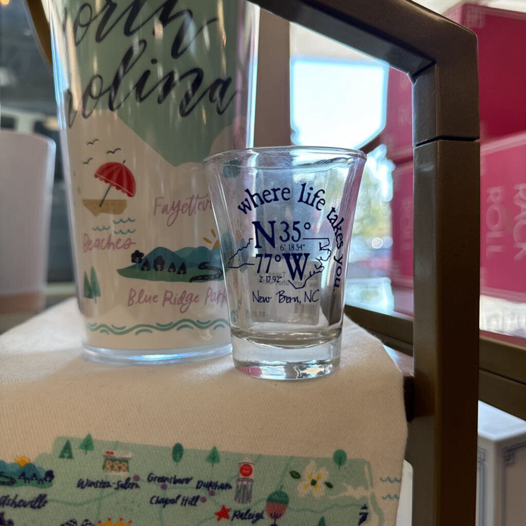 Where Life Takes You New Bern Shot Glass