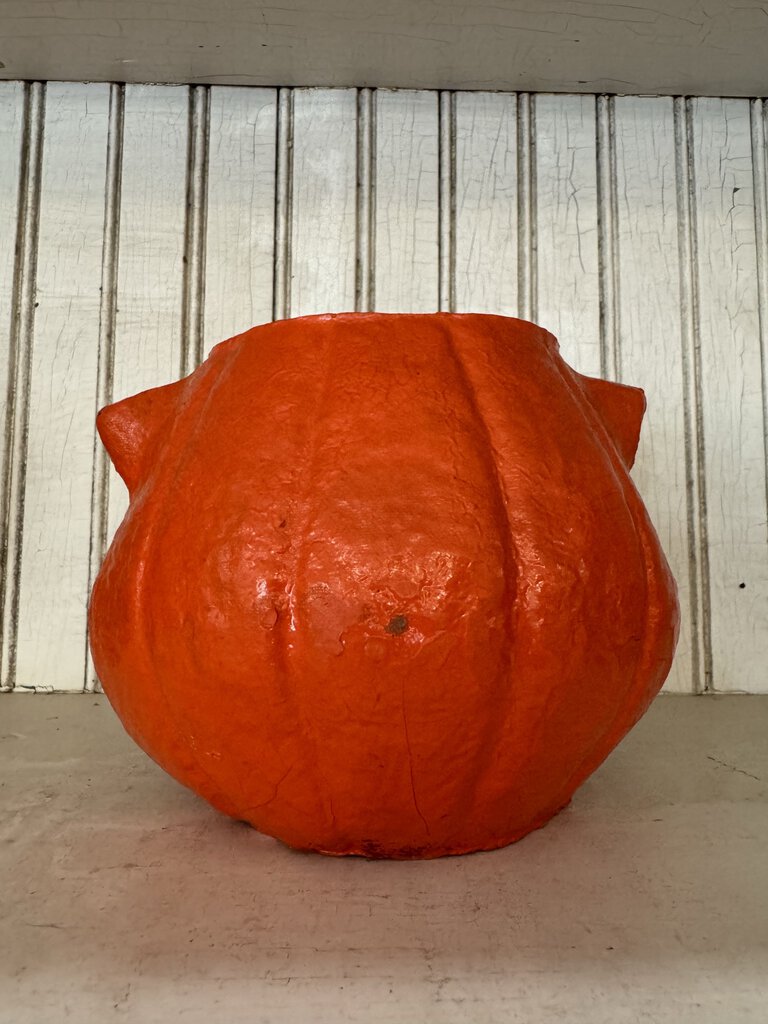 1940s Orange Cat Paper Mache Lantern