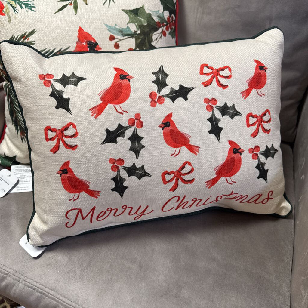 Poinsettia Cardinal Pillow