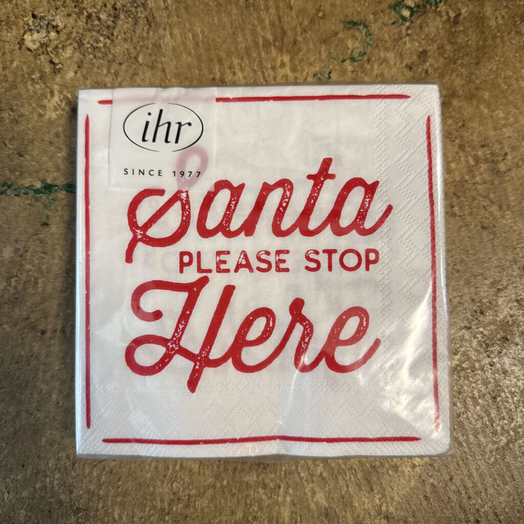 Santa Stop Cocktail Napkins