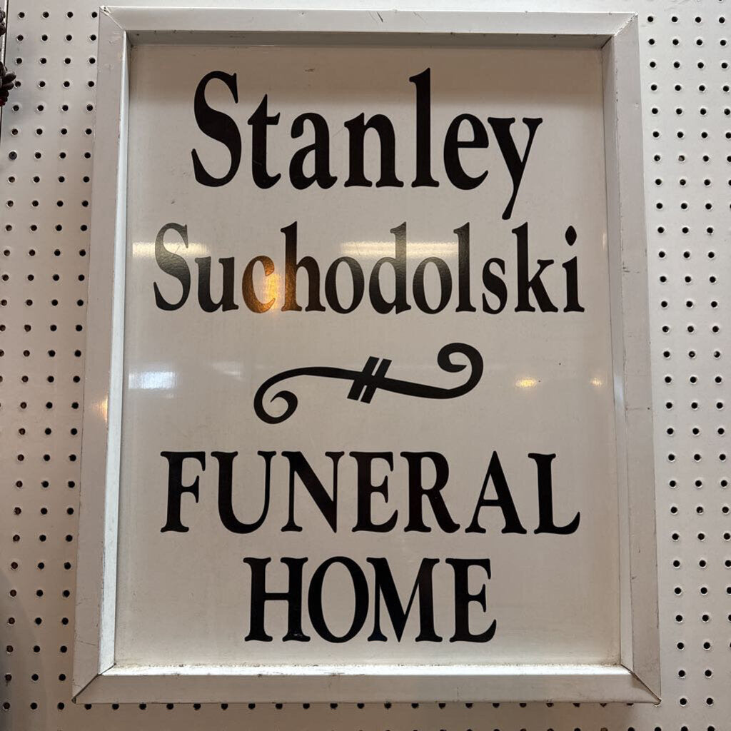 Vintage Funeral Home Sign