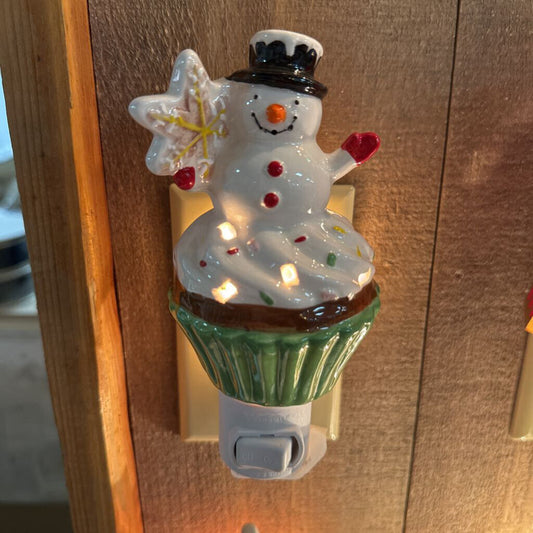 Snowman Cupcake Nightlight