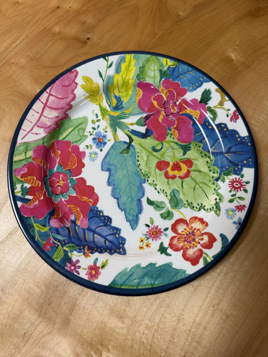 Tobacco Leaf Enamel Plate - 9 in