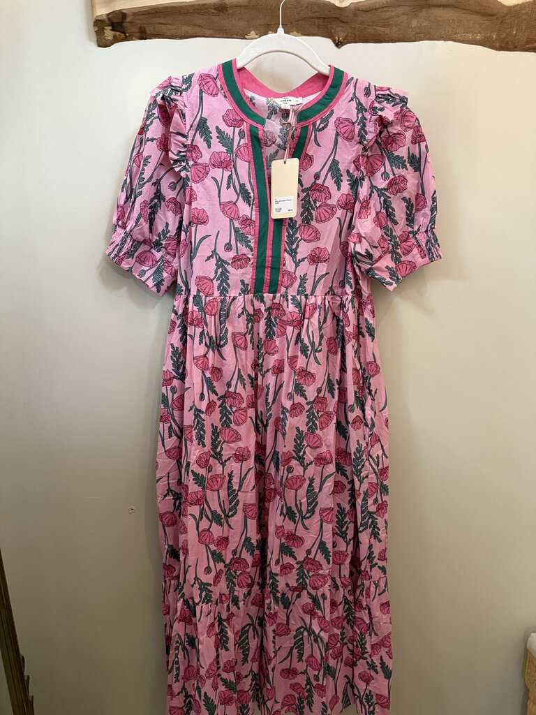 Pink and Green Floral Dress