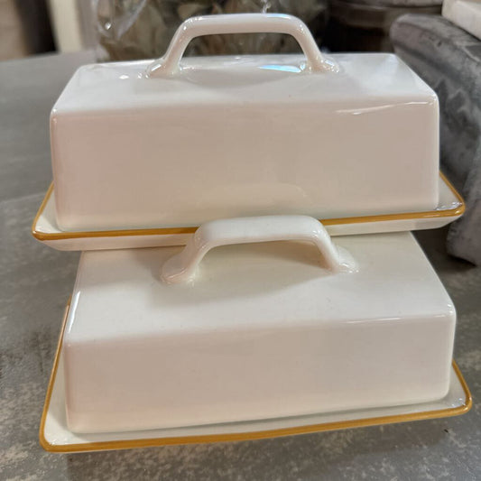 White Ceramic Butter Dish