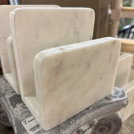 White Marble Napkin Holder