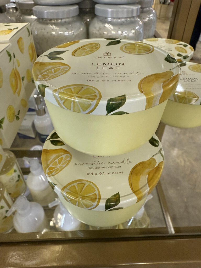 Lemon Leaf Tin Candle