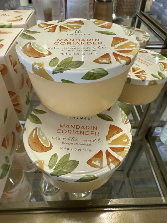 Mandarin Coriander Tin Candle