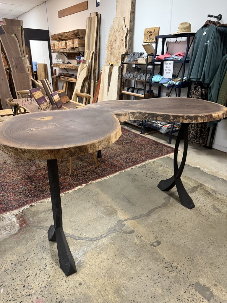 Triple Knot Black Walnut Standing Bar/Desk