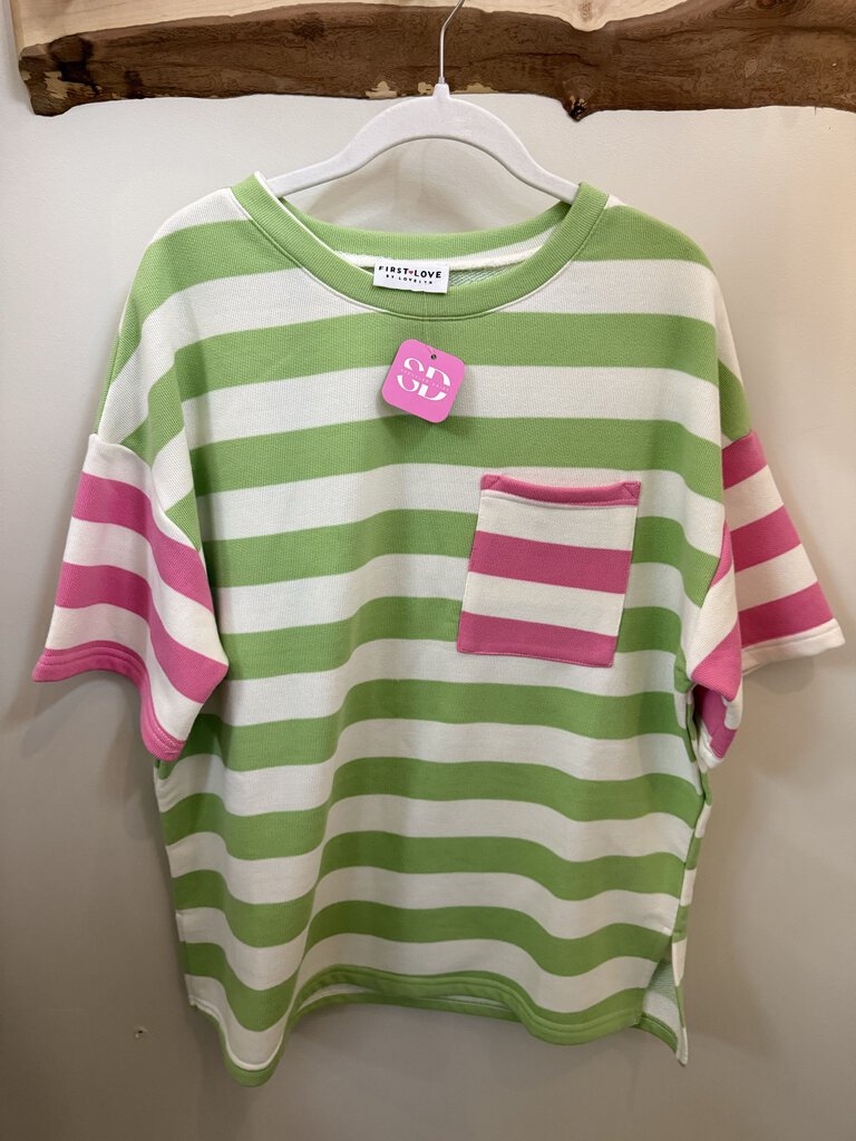 Striped Short Sleeve Top