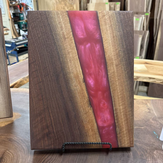 Black Walnut Cutting Board w/ Pink