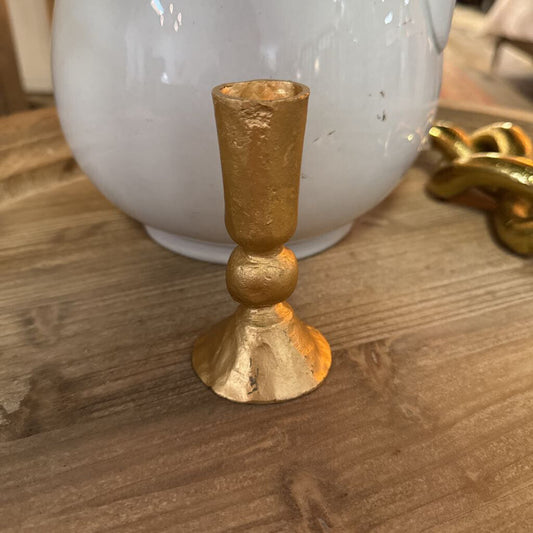 Small Gold Ball Candle Holder